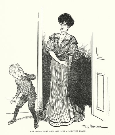 Beyaz eli bir ışık flaşı gibi fırladı (lito) by Tom Browne