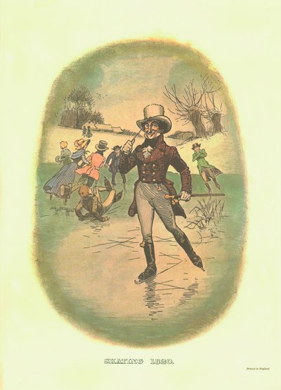 Buz pateni, 1820, c1910. by Tom Browne