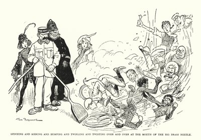 Büyük pirinç ağızlığın (lito) ağzında dönme ve tekmeleme ve çarpma ve dönme ve bükülme by Tom Browne