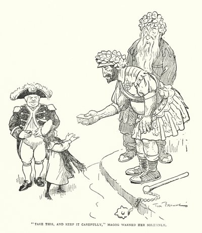 "Bunu al ve dikkatli tut," diye uyardı Magog onu ciddiyetle (lito) by Tom Browne