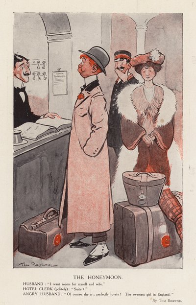 Balayı (renkli taş baskı) by Tom Browne