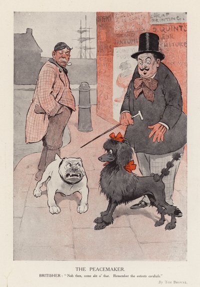 The Peacemaker (renkli taş baskı) by Tom Browne