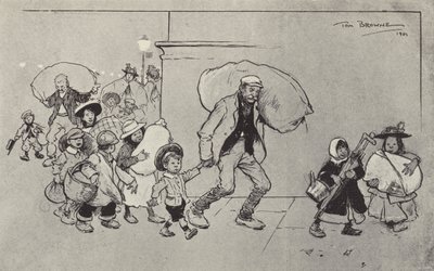 Gözlerin bir tören alayı üzerine takılır by Tom Browne