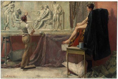 Heykeltıraş stüdyosu, 1885 by Tom Roberts