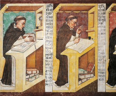 Vicenza Kardeşi Isnardo, Tommaso da Modena (yaklaşık 1325 veya 1326-1379), fresk, Piskoposluk semineri, Dominikliler Bölüm Evi, Treviso by Tomaso da (late 15th century) Modena