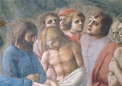 Aziz Petrus Neofitleri Vaftiz Eden Kalabalıktaki yüzlerin detayı, c.1427 fresk ayrıca bkz. 63311 by Tommaso Masaccio