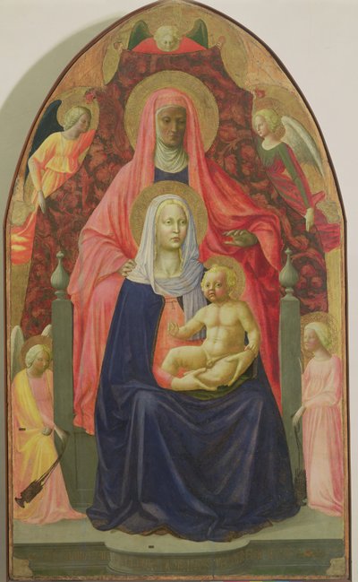 Aziz Anne ile Bakire ve Çocuk, 1424 (panelde tempera) by Tommaso Masaccio