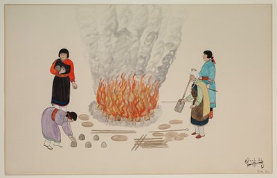 Açık Havadaki Ateşlemeler, 20. yüzyılın başlarında (kağıt üzerinde kazein) by Tonita Peña