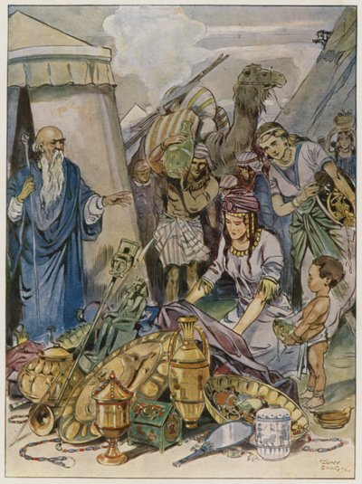 Ve gönülden arzu ettikleri kadar erkek ve kadın geldiler, ve takdimeler getirdiler. by Tony Sarg