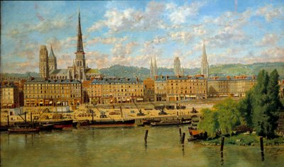 Le port de Rouen Tablo Torello Ancillotti (1843-1899) tarafından 1878 Güneş. 0,36x0,62 m Rouen, Güzel Sanatlar Müzesi - Rouen Limanı. Torello Ancillotti