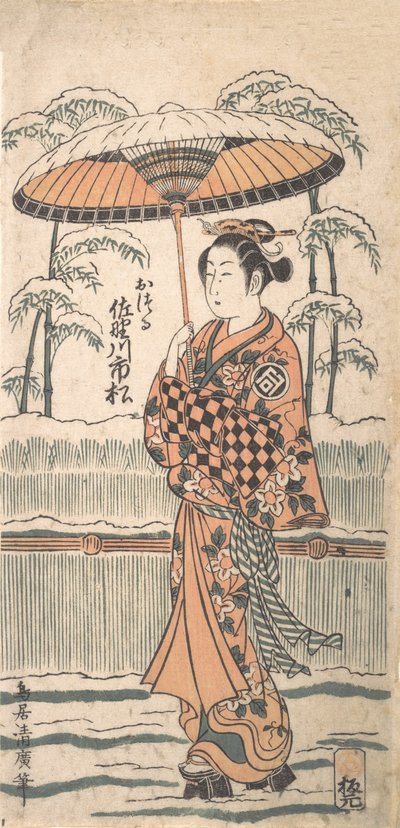 Sanogawa Ichimatsu üyesi Tee road f Otsuru, değil mi? 1754. by Torii Kiyohiro