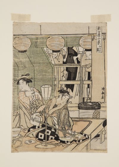 (renkli tahta baskı) by Torii Kiyonaga