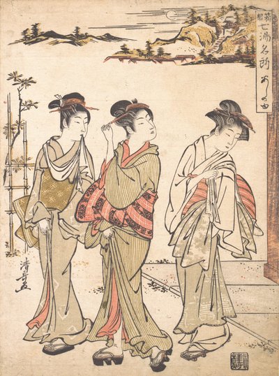 Ashinoyu Baharı, Hakone, yak. 1779. by Torii Kiyonaga