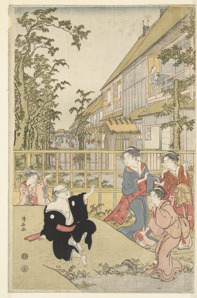 kör adam oynamak by Torii Kiyonaga