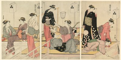 Shijogawara'da Akşamları Serinlemek by Torii Kiyonaga