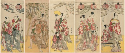 Soga Kardeşlerin Mabedi Festivalini Kutlayan On Bir Oyuncu by Torii Kiyonaga