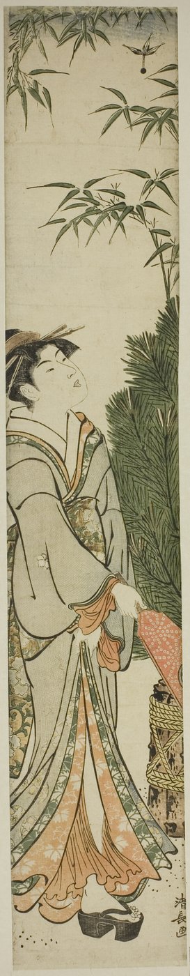 Battledore ve Raketle Oynayan Geyşa by Torii Kiyonaga