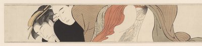 Kapalı gözlü geyşa. Sode no maki (dizi adı) by Torii Kiyonaga