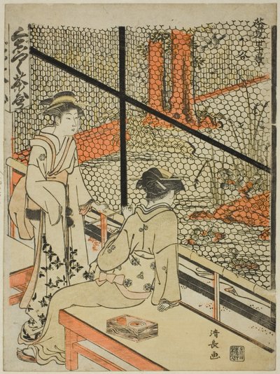 Shitaya, "Çay Evlerinin On Sahnesi (Chamise jikkei)" dizisinden by Torii Kiyonaga