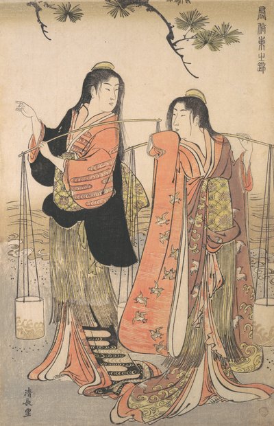 Doğunun Brocade serisinden Sahil Kızlarının Dansı, yaklaşık. 1770. by Torii Kiyonaga