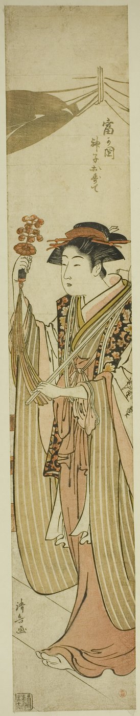 Te Sh Line Terkedilmiş her alan f Te Tomigaoka Sh Line (Terk edilmiş Tomigaoka türbe kızı) by Torii Kiyonaga
