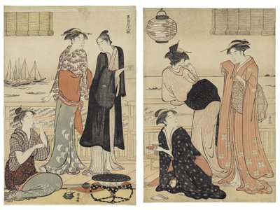Güneyde On İki Ay dizisinden Altıncı Ay by Torii Kiyonaga