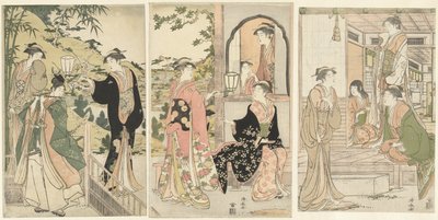 Yoshitsune serenat Joruri hime by Torii Kiyonaga