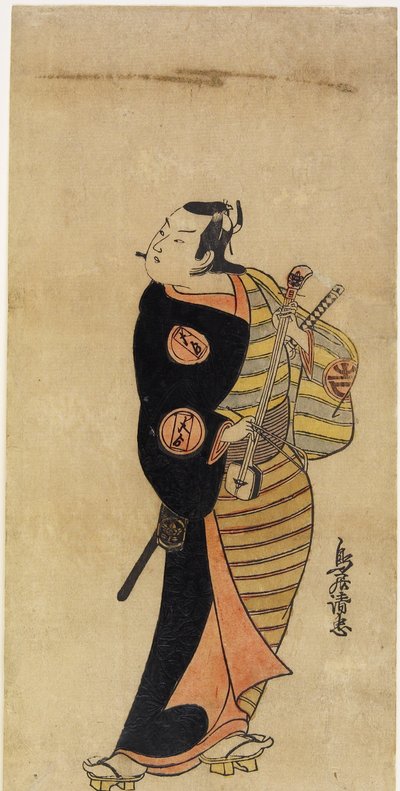 Aktör Ichimura Takenoj? IV, Kichisabur?, 1718 sayfası olarak (el boyaması ahşap baskı) by Torii Kiyotada