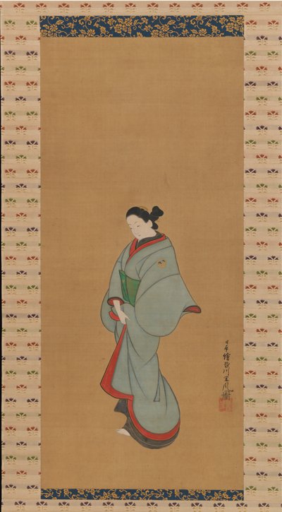 Ayakta Kadın, ca. 1730. by Tosendo Rifu