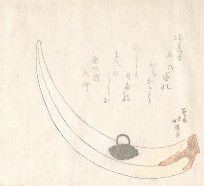 Boynuz Çiçek-Vazo, 19. yüzyıl. by Totoya Hokkei