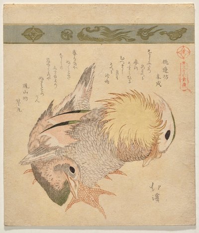 Bir çift mandalina ördeği by Totoya Hokkei