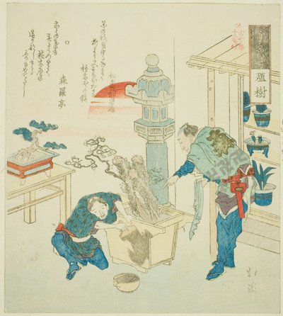 Saksı Bitkisi (Ueki), "Kadim Sözcüklerin Merdiveninin On Sekiz Resmi (Kogentei juhachiban tsuzuki)" serisinden by Totoya Hokkei