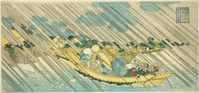 Musashi Eyaletindeki Sumida Nehri (Musashi Sumidagawa), "İllerdeki Ünlü Yerler (Shokoku meisho)" serisinden by Totoya Hokkei