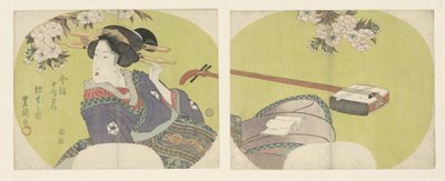 fahişe ve shamisen Modern Oniki Ay (dizi başlığı) Imayo junikagetsu (nesne üzerinde dizi başlığı) by Toyokuni (II) , Utagawa