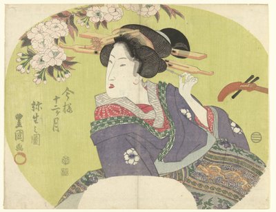 fahişe ve shamisen Modern Oniki Ay (dizi başlığı) Imayo junikagetsu (nesne üzerinde dizi başlığı) by Toyokuni (II) , Utagawa