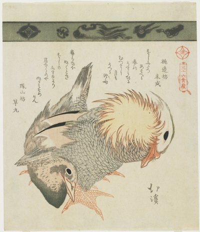 Mandalina Ördeği ve Drake, c. 1830 by Toyota Hokkei