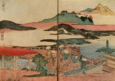 Ogura Dağı ve Uji Nehri, 1824, 1924. by Toyota Hokkei