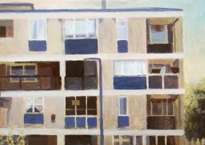 Yaşanacak bir yer 16, 2011 (kontrplak üzerine yağlıboya) by Trevor Burgess