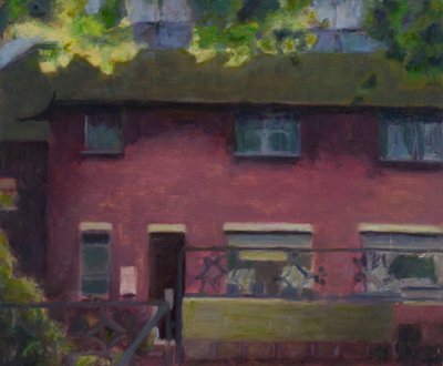 Yaşanacak bir yer 29, 2012 (kontrplak üzerine yağlıboya) by Trevor Burgess