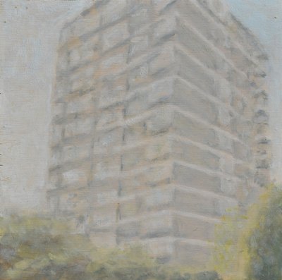 Yaşanacak bir yer 36, 2012 (kontrplak üzerine yağlıboya) by Trevor Burgess