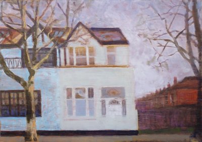 Yaşanacak bir yer 51, 2013 (kontrplak üzerine yağlıboya) by Trevor Burgess