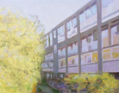 Yaşanacak bir yer 53, 2013 (kontrplak üzerine yağlıboya) by Trevor Burgess