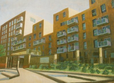 Yaşanacak bir yer L4, 2013 (kontrplak üzerine yağlıboya) by Trevor Burgess