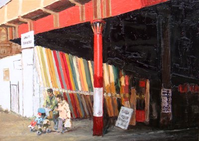 Halılar, 2008 (tahta üzerine yağlıboya) by Trevor Burgess