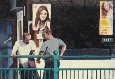 Sohbet, 2006 (tahta üzerine yağlıboya) by Trevor Burgess