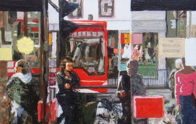 Dükkan kapısı, 2010 (tahta üzerine yağlıboya) by Trevor Burgess
