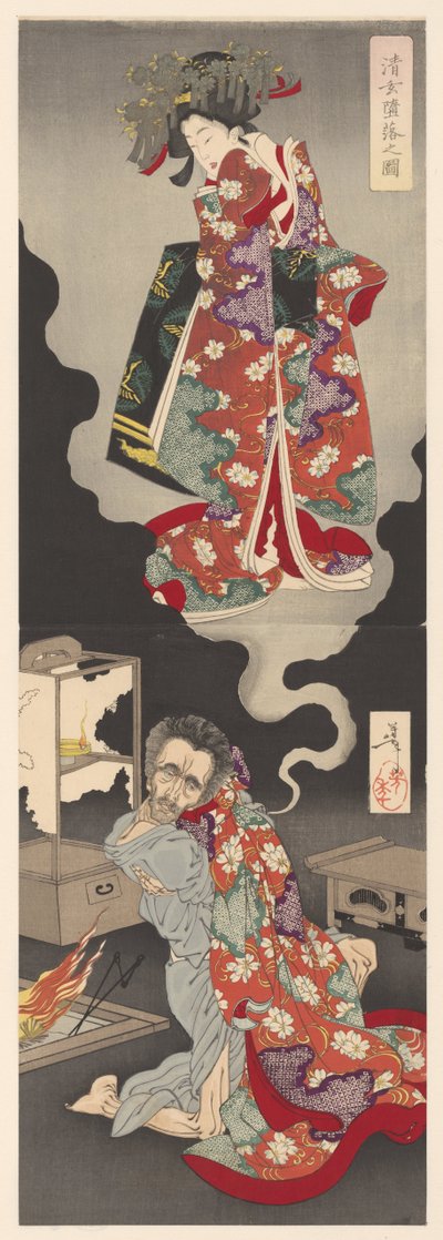 Kısıtlama Sakurahime İnsanın düşüş diyagramı (kan t sesi bje CT) by Tsukioka Yoshitoshi