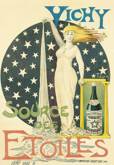 Vichy, Yıldızların Kaynağı, c.1900 (renkli taş) by Tulus Tulus