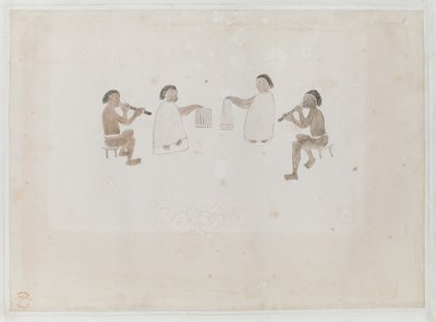 MS 15508 f.11 Müzisyenler of Tahiti, Haziran 1770