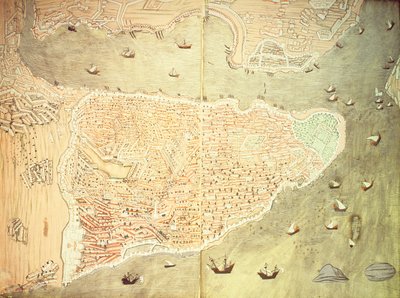 H 1523 fol.158v-159r İstanbul ve Boğaz Manzarası, Hünername